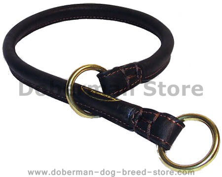 Selling Rolled Leather Dog Collar/Choke Collar for Doberman