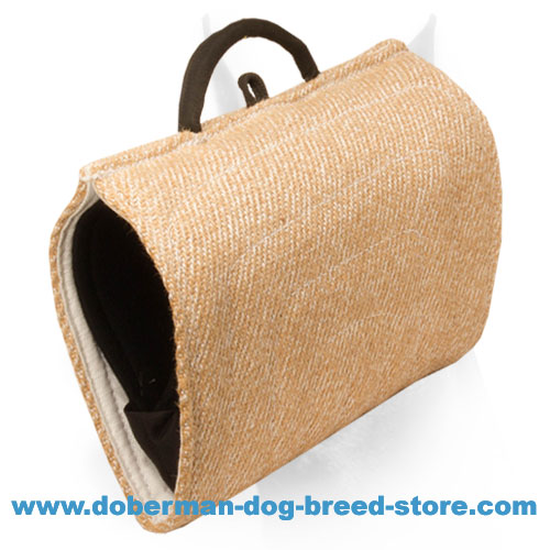 "Two-Fisted" Doberman Dog Professional Training Bite Developer of Jute - Click Image to Close