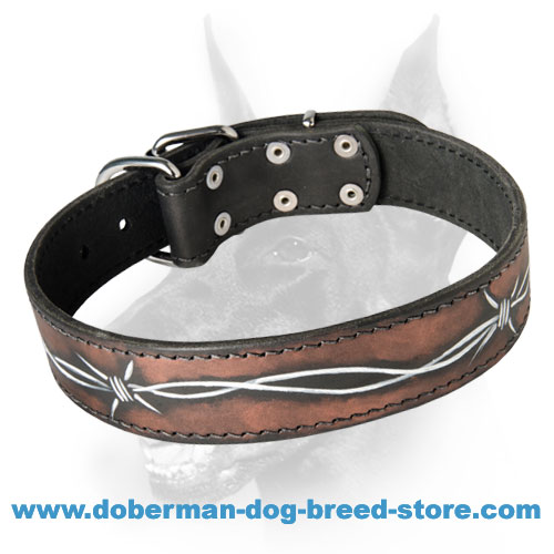 at fortsætte bund Hykler Look for Custom Leather Dog Collars? Buy Handpainted Doberman Collar