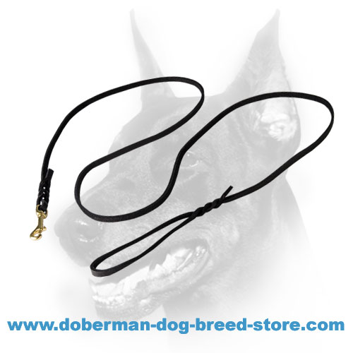 Braided Doberman Dog Show Leash of Exquisite Workmanship