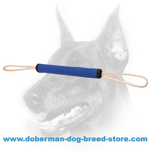 Doberman Puppy Training Bite Tug with Sturdy Rope Handles