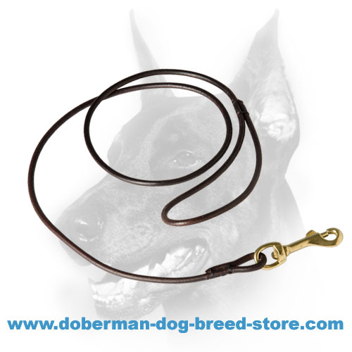 Doberman Handmade Leather Dog Leash for Shows