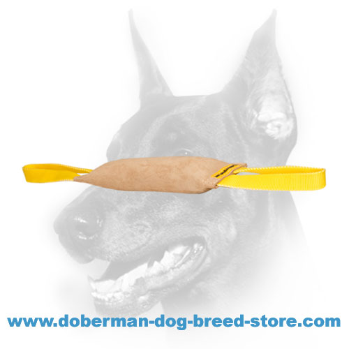 'Quick grip' Doberman Dog Training Bite Tug of Highest Quality Leather