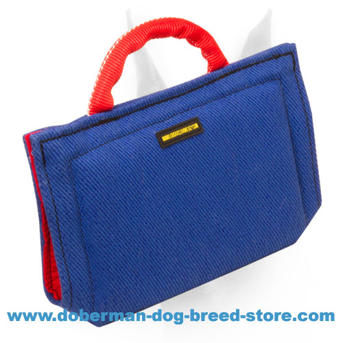 Doberman Puppy French Linen Bite Sleeve with a Handle
