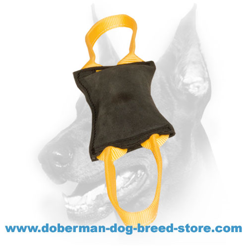 'Firm Bite' Doberman Dog Training Tug of Quality Leather