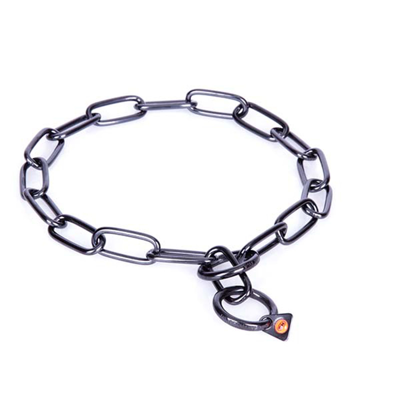 "Under Control" Herm Sprenger Black Stainless Steel Chain Doberman Collar