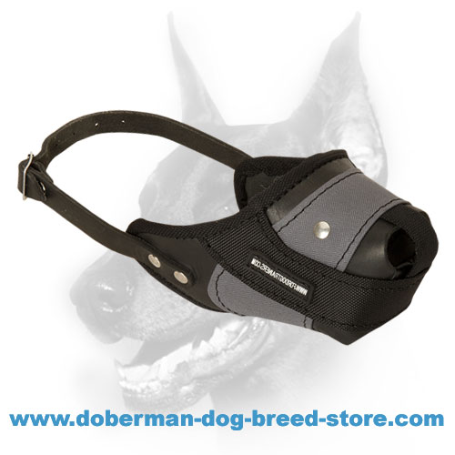 Leather Nylon Dog Muzzle for Attack Training
