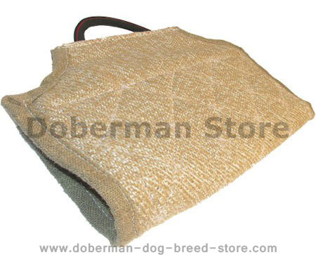 Dog bite developer cuff/cover  made of jute with handle
