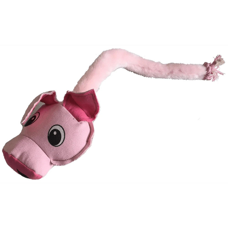 22" Safari Pig W/ Ball & Rope - Click Image to Close