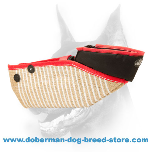 First-Rate Doberman Puppy Sleeve Crafted of Jute for Dog Training