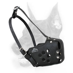 Dog Muzzle Leather for Doberman Training